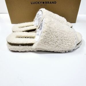 Lucky Brand Gadini Faux Shearling Indoor Outdoor Slippers Size 8 9.5 11